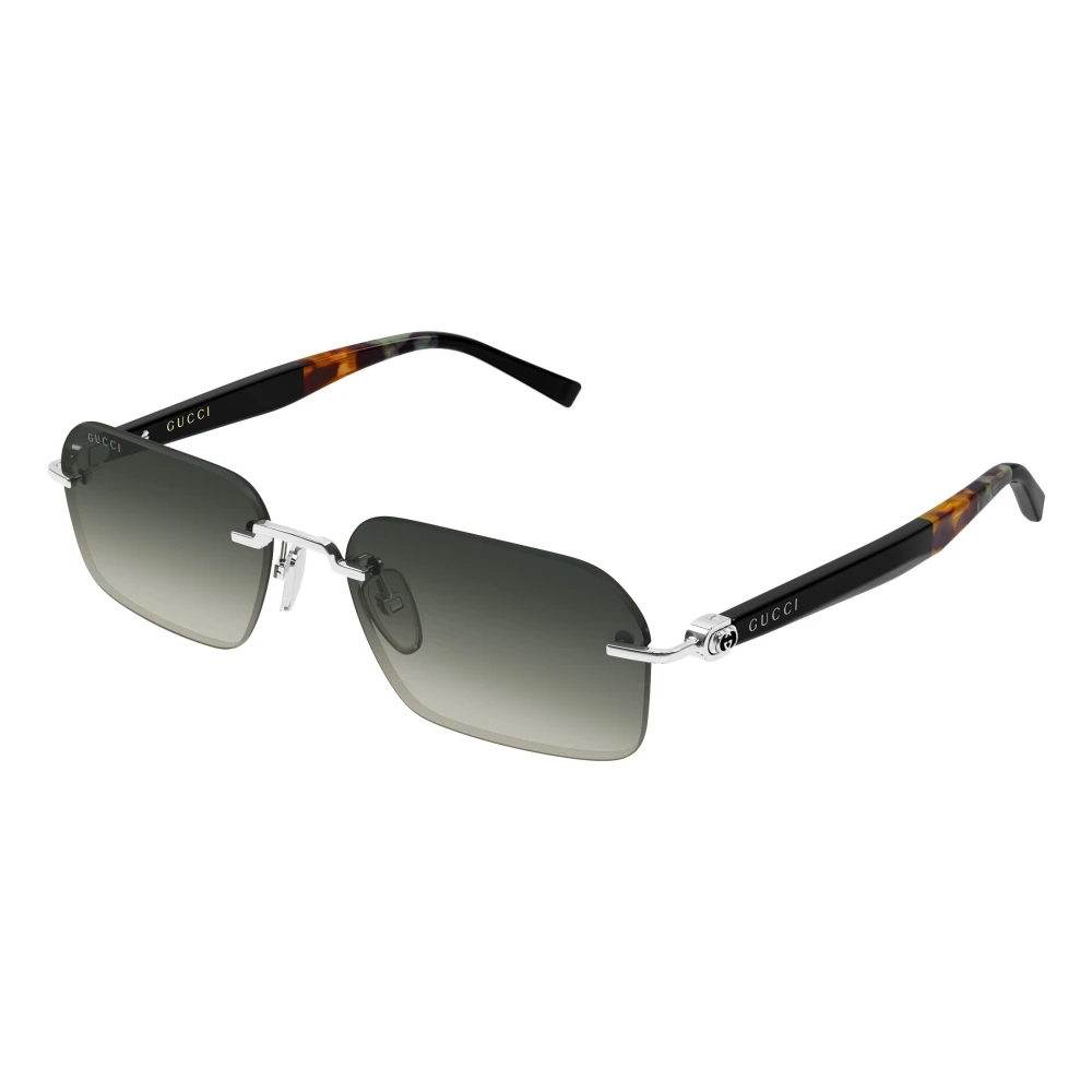 Gucci Emblem Sunglasses - Male - Sunglasses - Gray - 55 Mm - Accessories