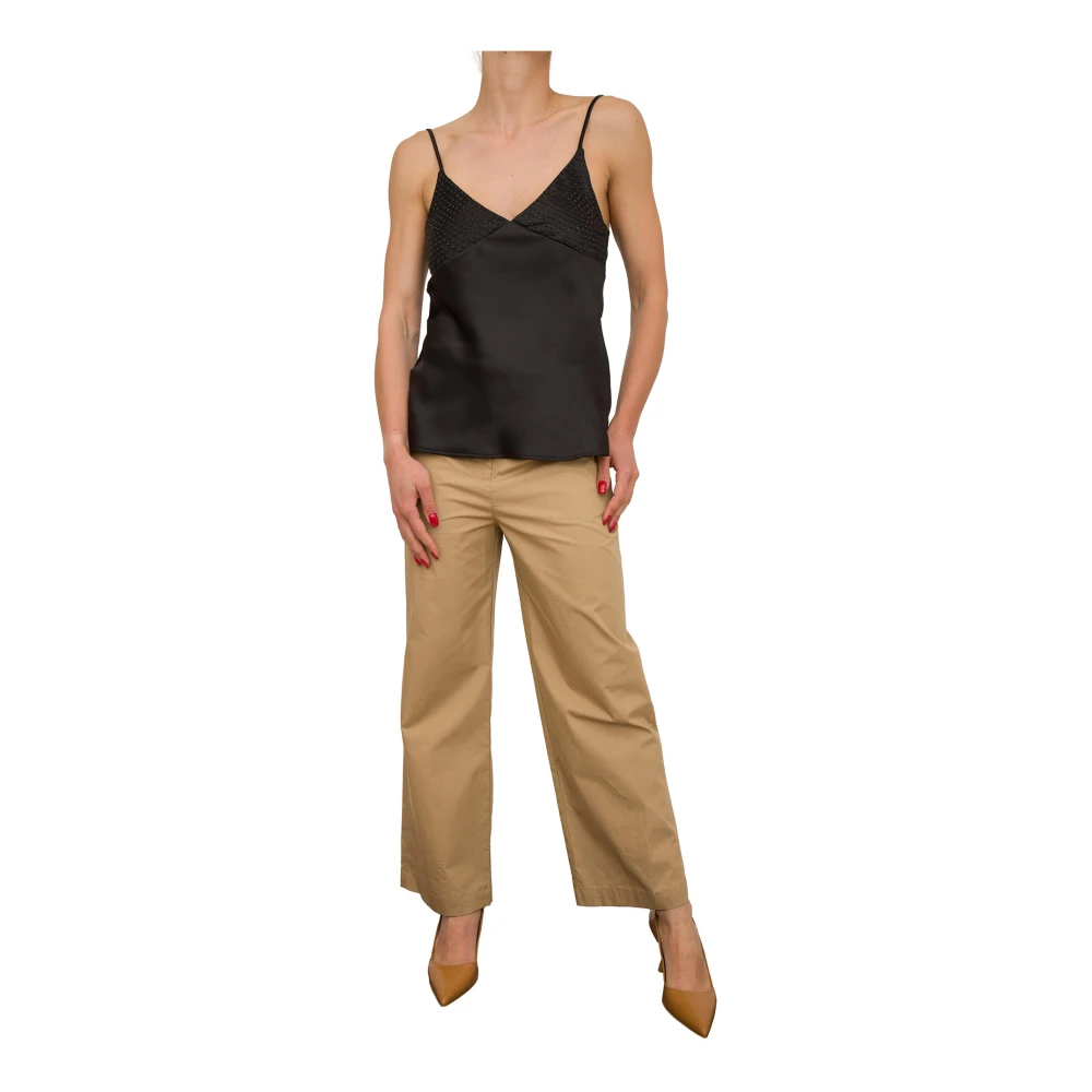 Liu Jo Beige Jewel Regular Broek Beige Dames