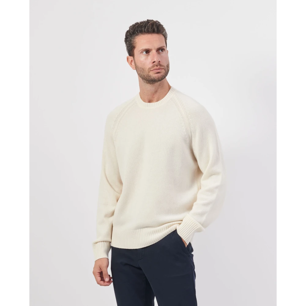Hugo Boss Witte Cashmere Sweater Regular Fit White Heren