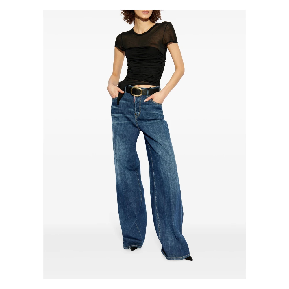 Dsquared2 Navy Blauwe Jeans Blue Dames