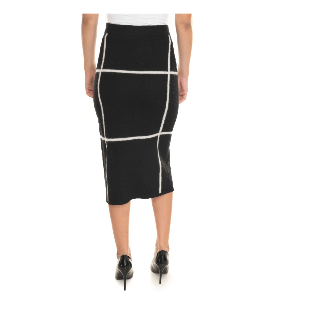 Pennyblack Geometrische Fantasie Wollen Tube Rok Black Dames