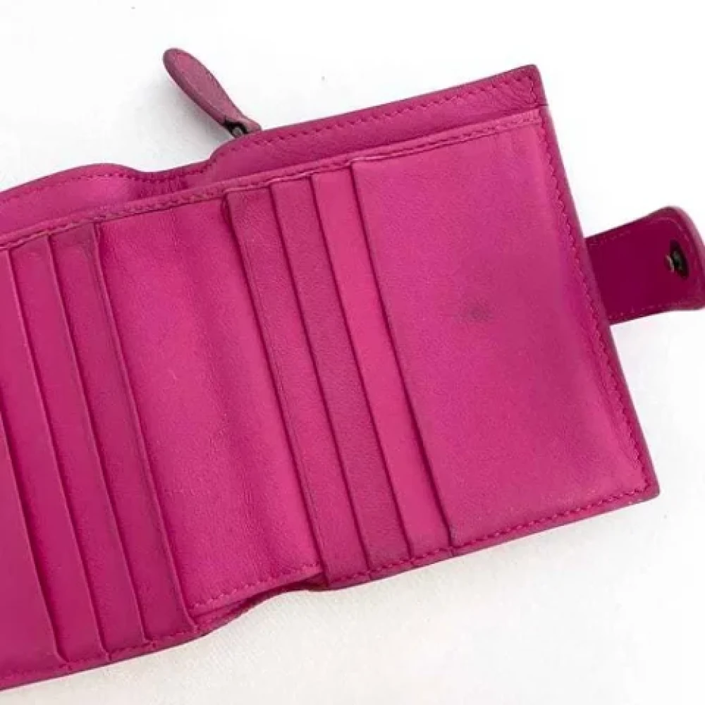 Bottega Veneta Vintage Pre-owned Leather wallets Pink Dames