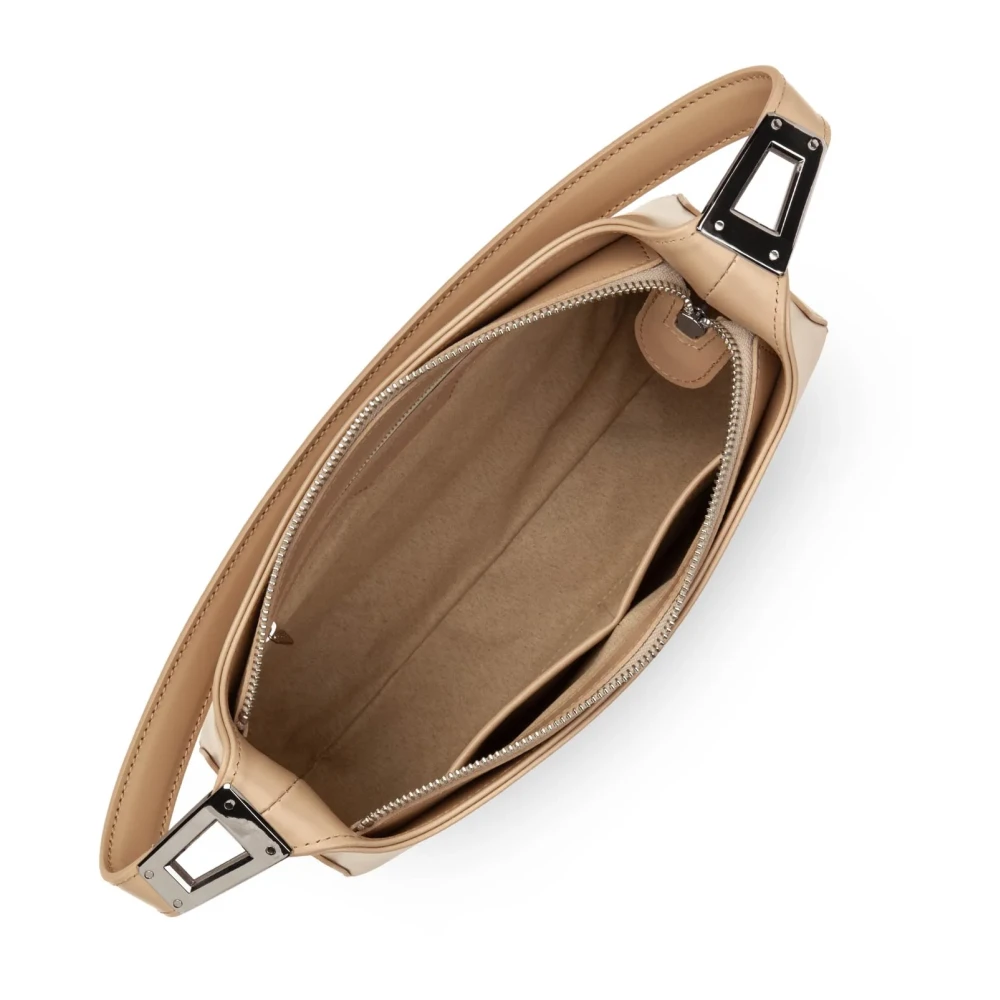 Lancaster Suave Even Flap Handtas met Metalen Sluiting Beige Dames