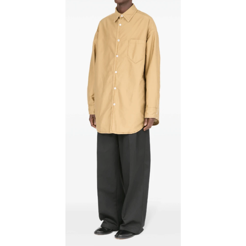 Maison Margiela Beige Katoenen Oversized Shirt Beige Heren