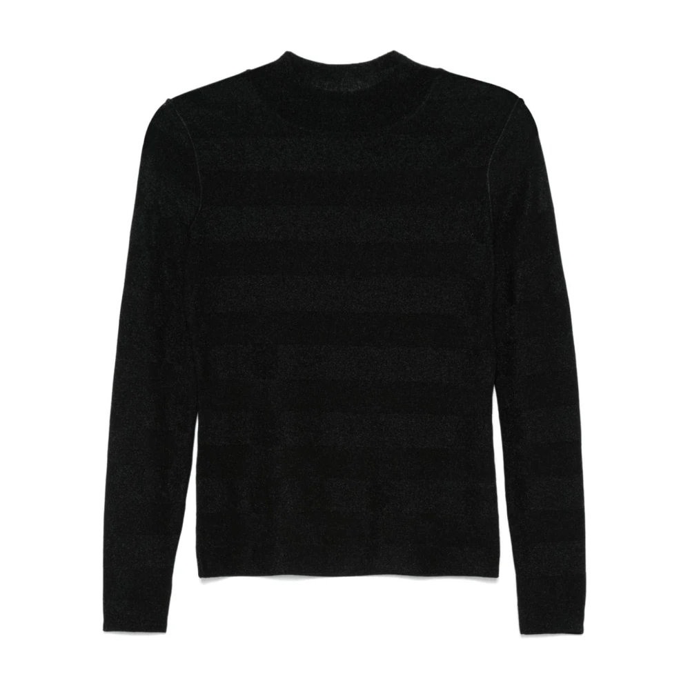 Emporio Armani Round-neck Knitwear Black Dames