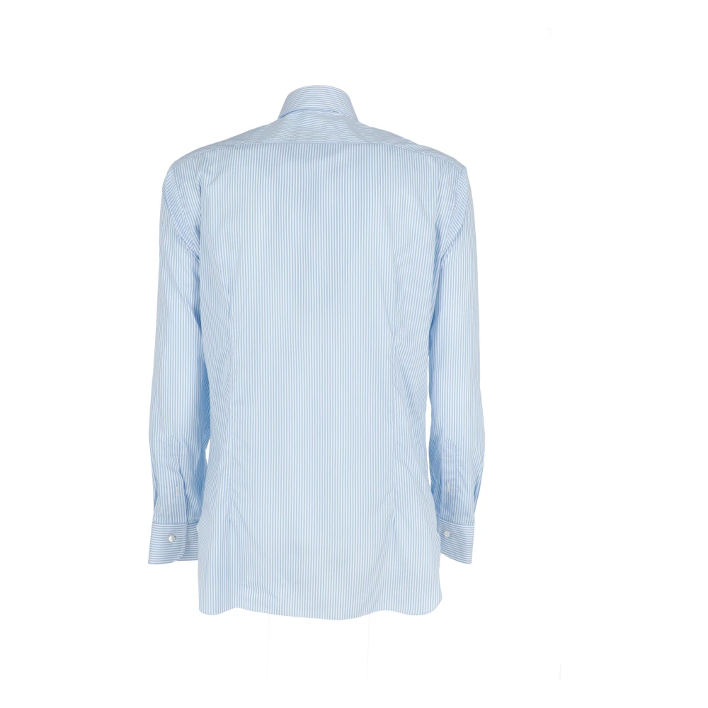 Barba Casual Katoenen Overhemd voor Mannen Blue Heren