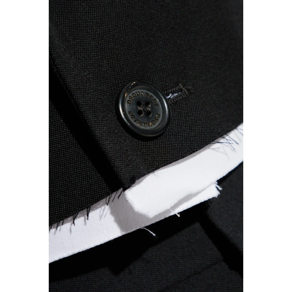 Dsquared2 Blazer met ruwe afwerking Black Dames