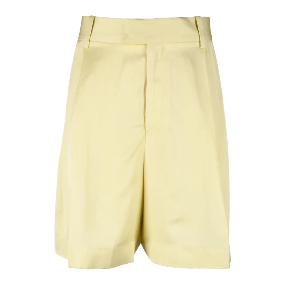 Jil Sander Viscose Bermuda Shorts Green Dames