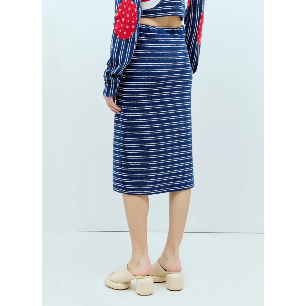 Reward If Found Gestreepte Jogging Midi Rok Multicolor Dames