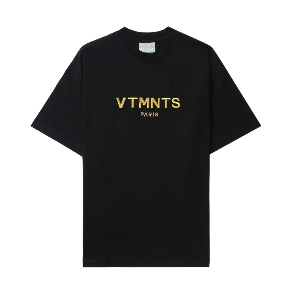 Vtmnts Zwart T-shirt met Logo Print Black Heren