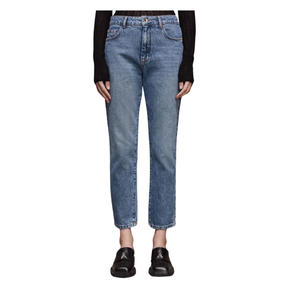 PATRIZIA PEPE Blauwe Denim Sigaret Jeans Blue Dames