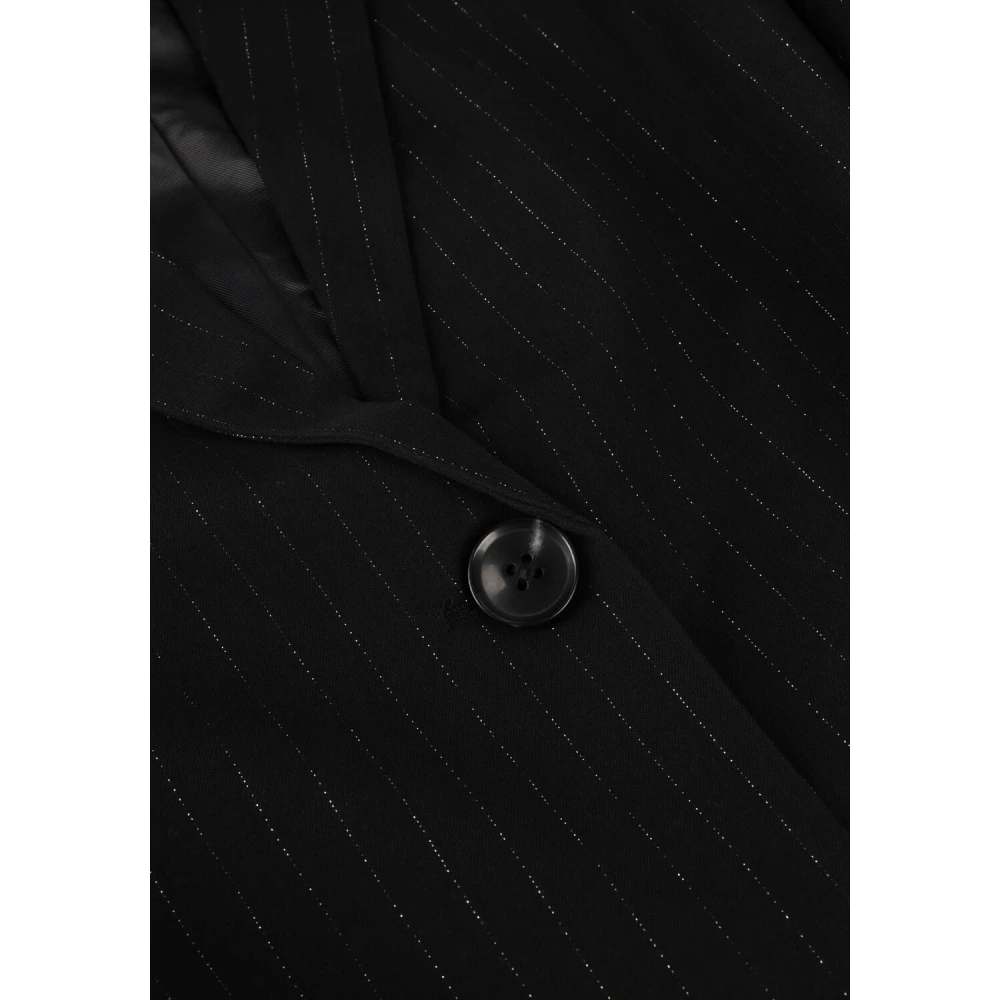 Envii Zwarte Blazer met Gouden Streep Black Dames