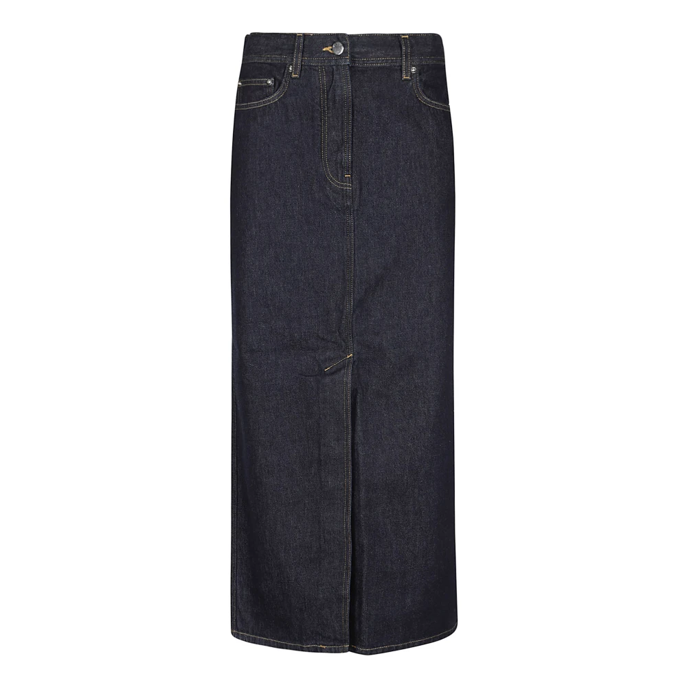 Loulou Studio Denim Lange Rok Blue Dames