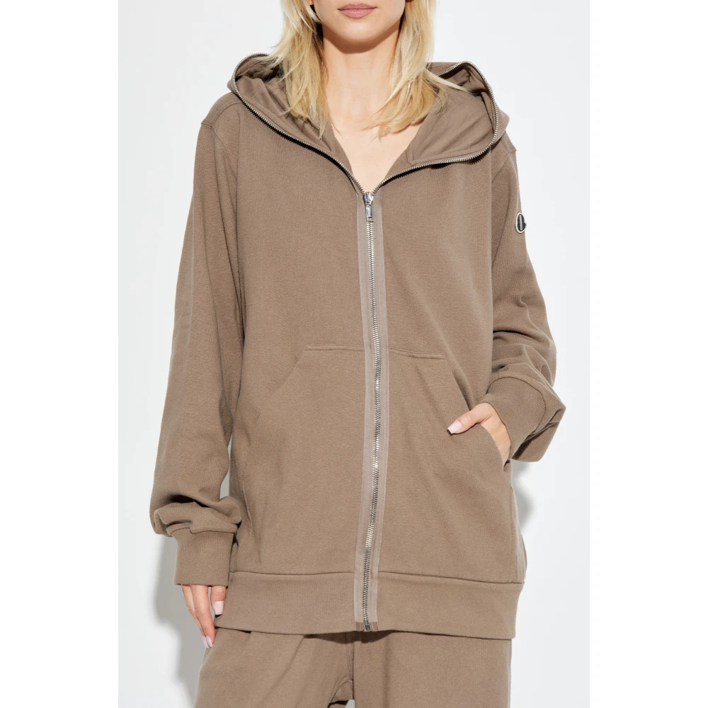 Rick Owens Hoodie met ritssluiting Brown Unisex