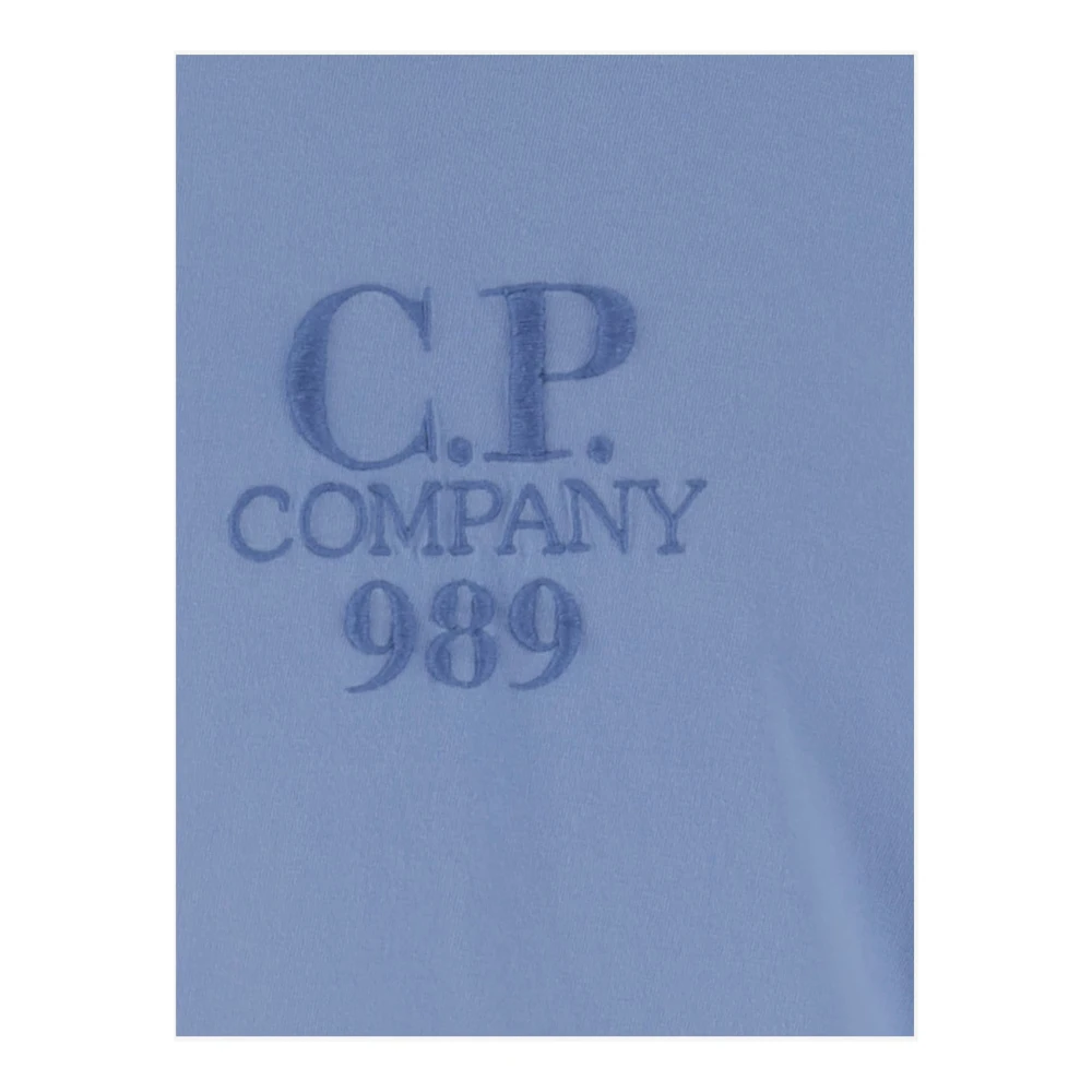 C.P. Company Blauw Katoenen Jersey Crew Neck T-shirt Blue Heren
