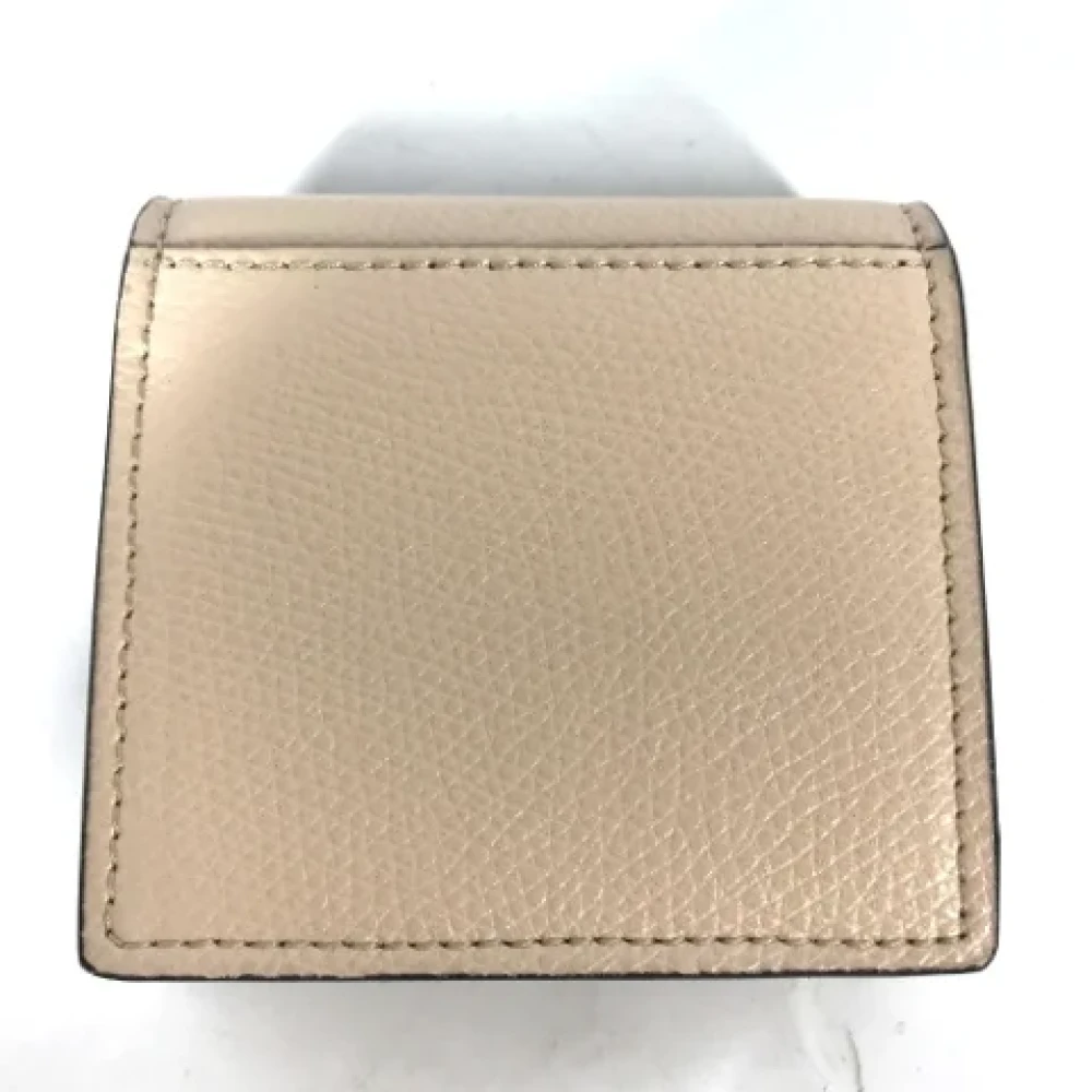 Fendi Vintage Pre-owned Leather wallets Beige Dames
