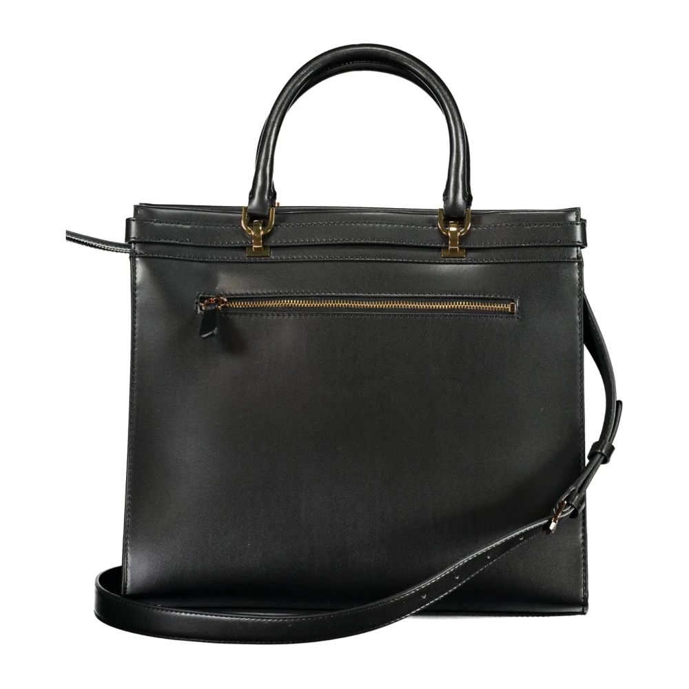 Guess Zwarte damestas met logodetails Black Dames