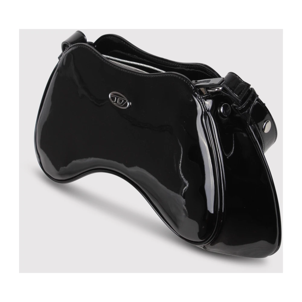 Diesel Play Schoudertas met Logo Plaque Black Dames