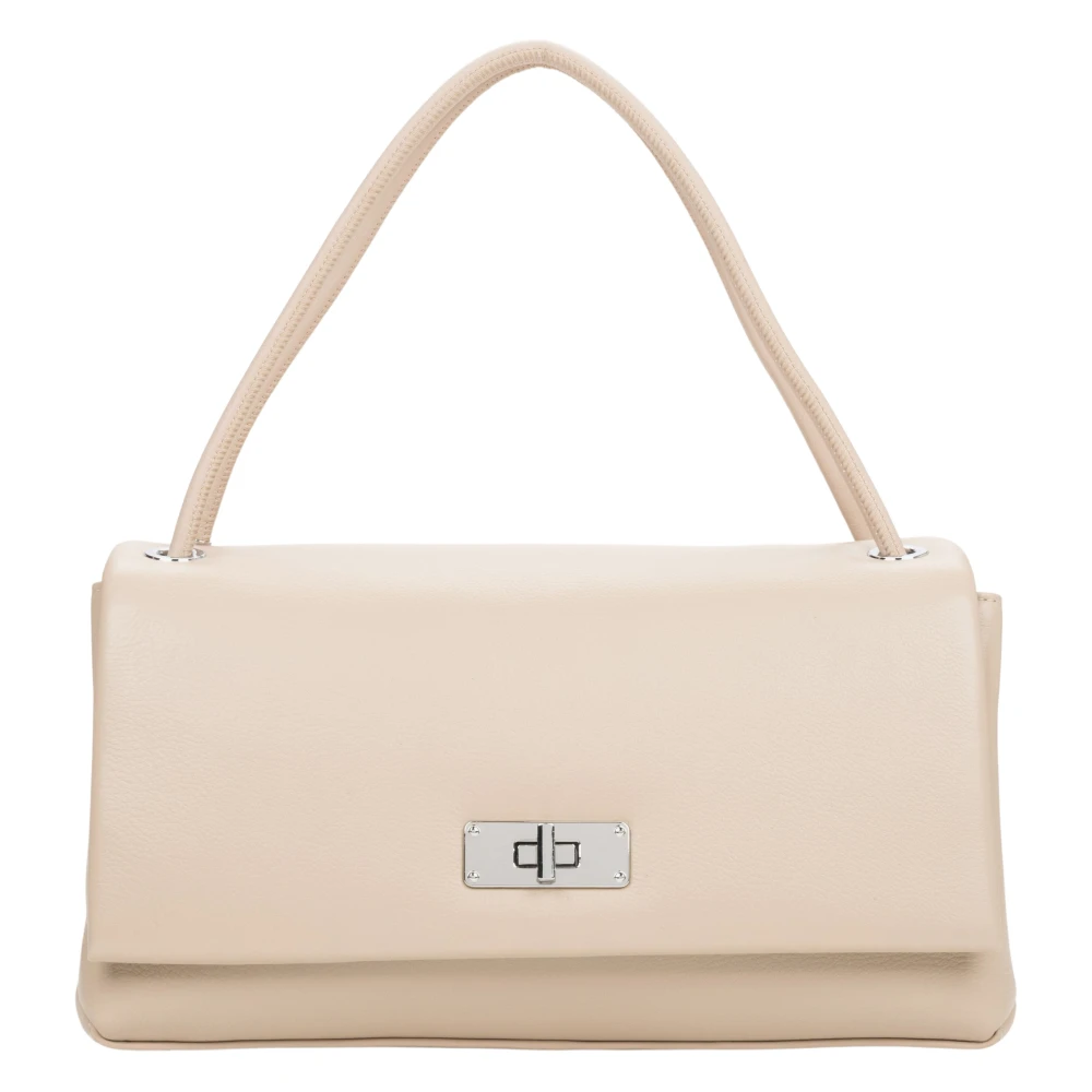 Estro Women's Beige Compact Crossbody Bag - Handbags - One Size - Bags