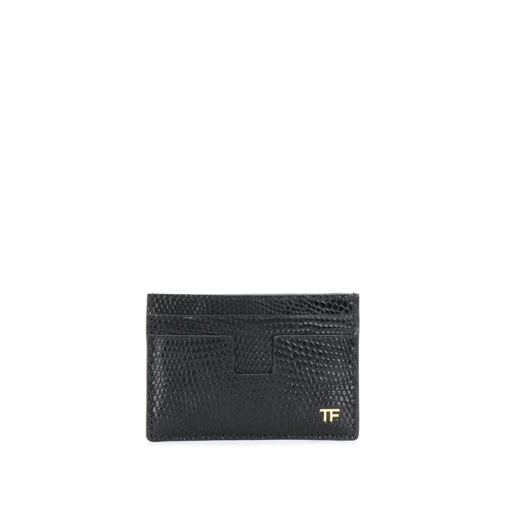 Tom Ford Zwarte portemonnee met krokodillenprint Black Heren