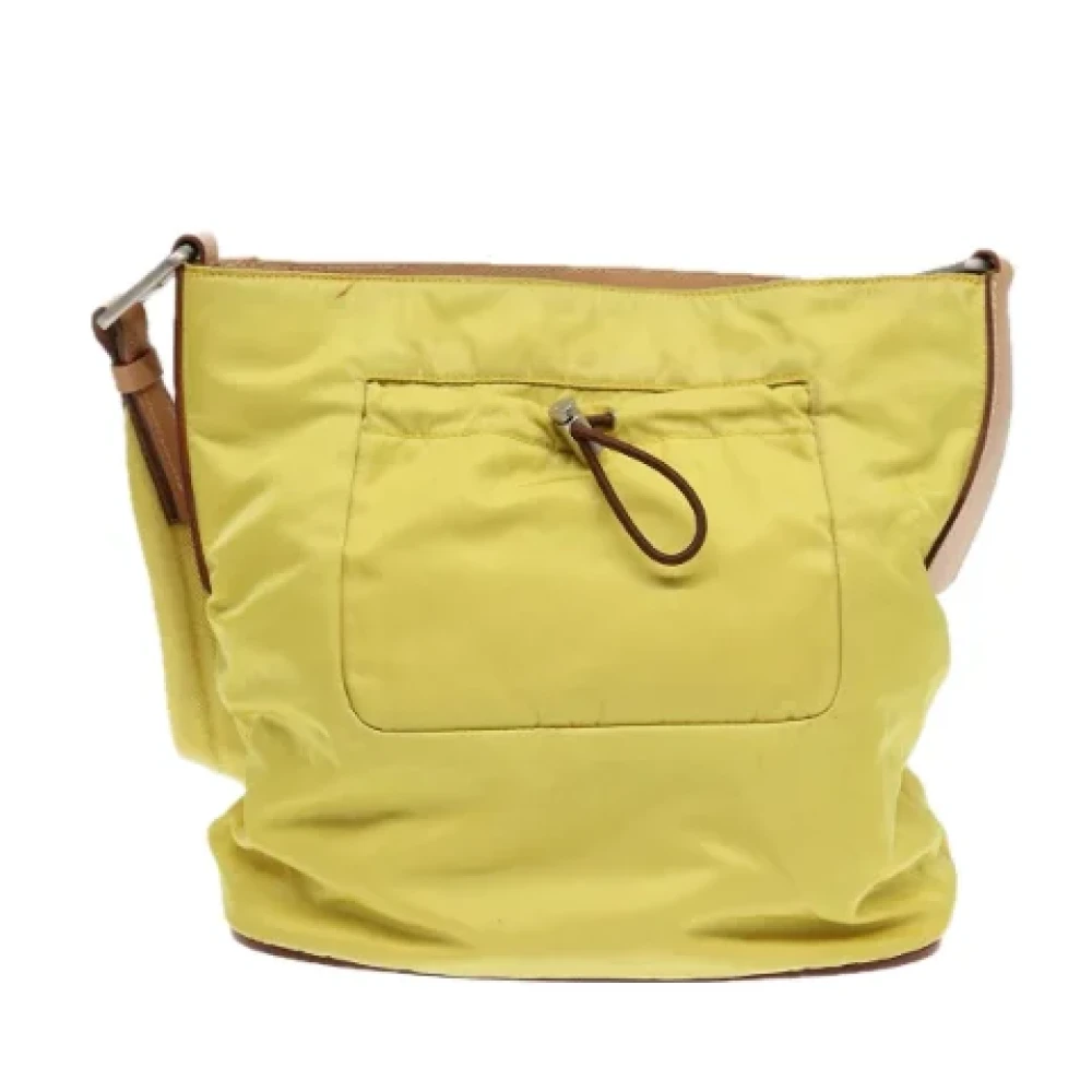 Prada Vintage Pre-owned Fabric prada-bags Yellow Dames