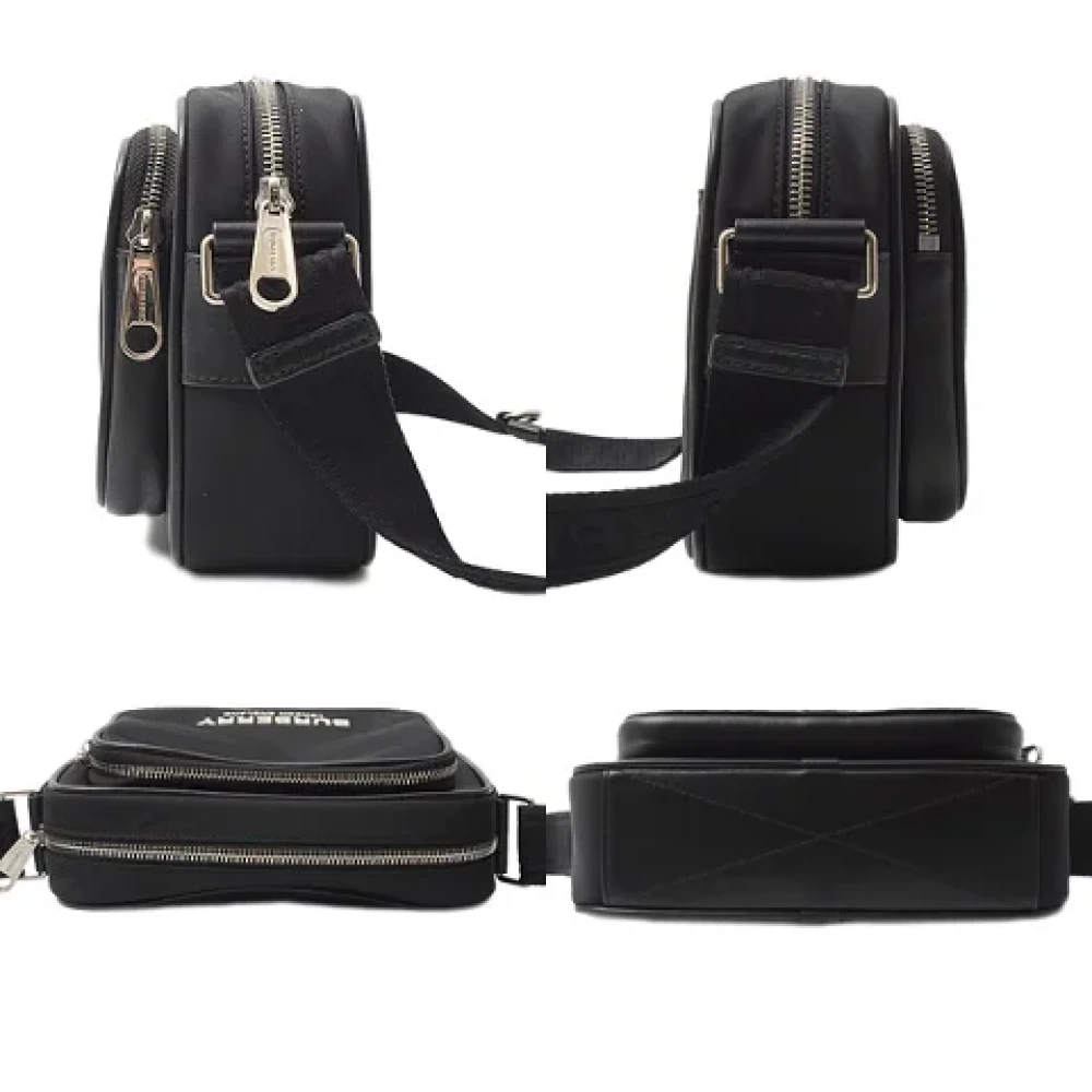 Burberry Vintage Pre-owned Canvas shoulder-bags Black Dames