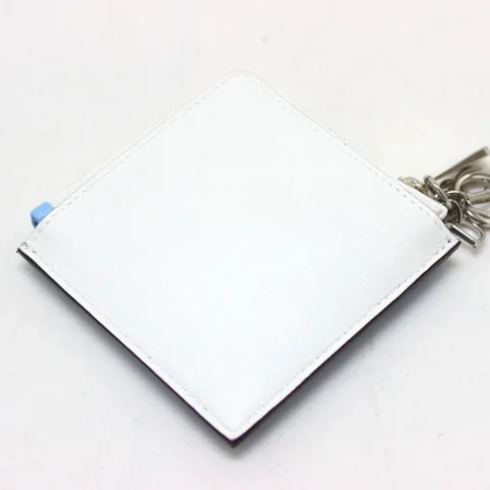 Dior Vintage Pre-owned Leather wallets Blue Dames