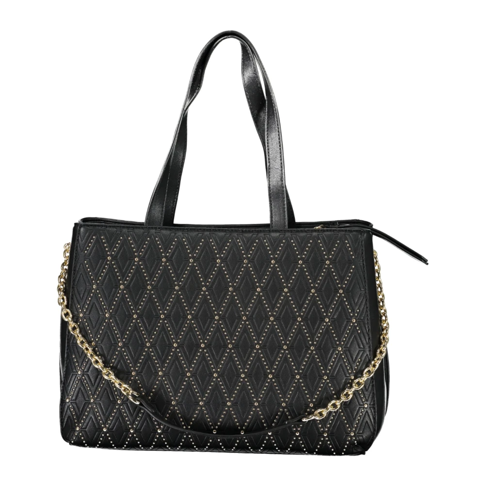 Valentino by Mario Valentino Zwarte leren ketting schoudertas Black Dames