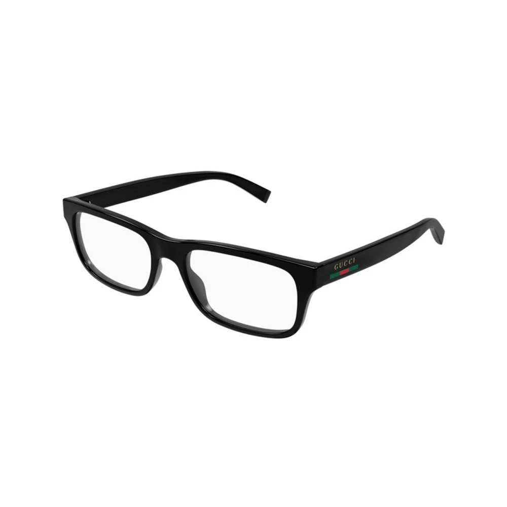 Gucci Men's Black Rectangular Optical Frame - Glasses - 56 Mm - Accessories