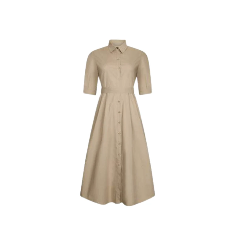 Liu Jo Beige Shirt Dresses, Female, M, Midi Shirt Dress