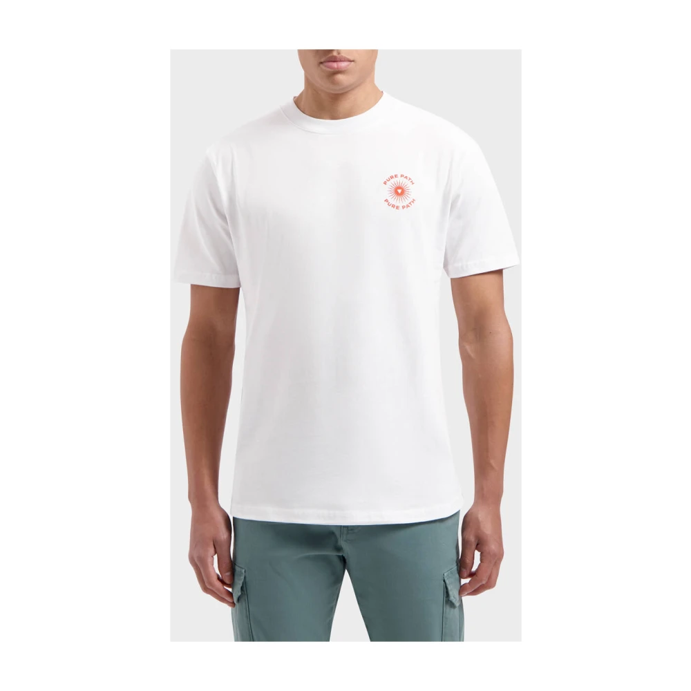 Pure Path Bedrukt T-shirt met korte mouwen White Heren