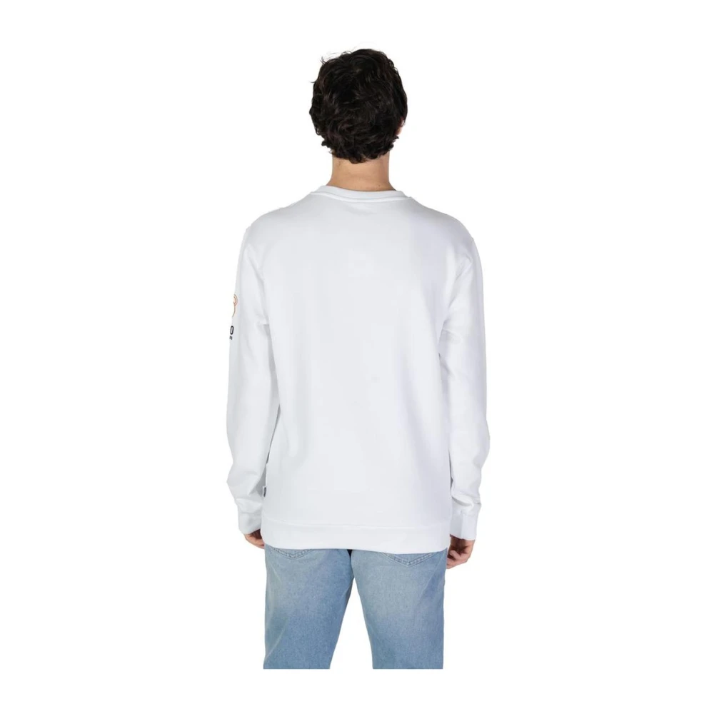Moschino Katoenen trui met elastaanmix voor mannen White Heren