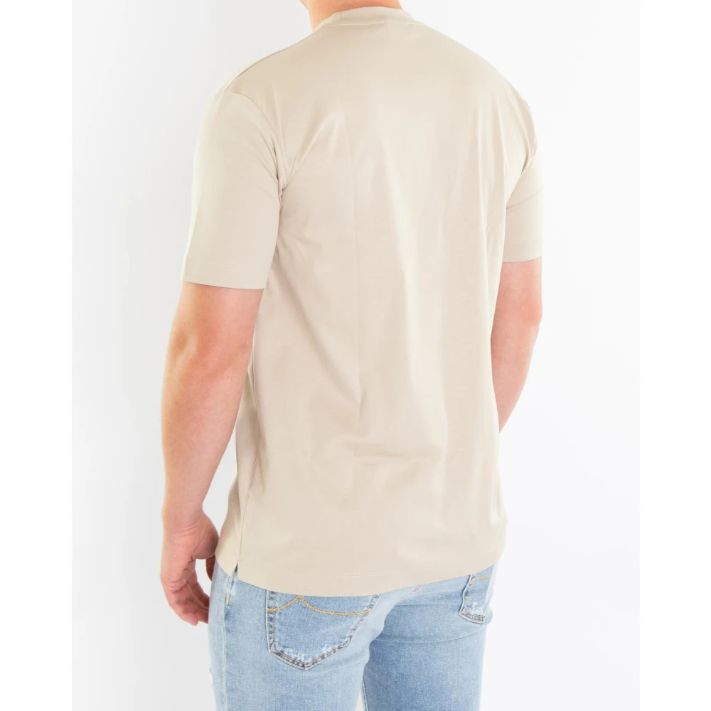 Valenza Supima Beige Interlock T-Shirt Beige Heren