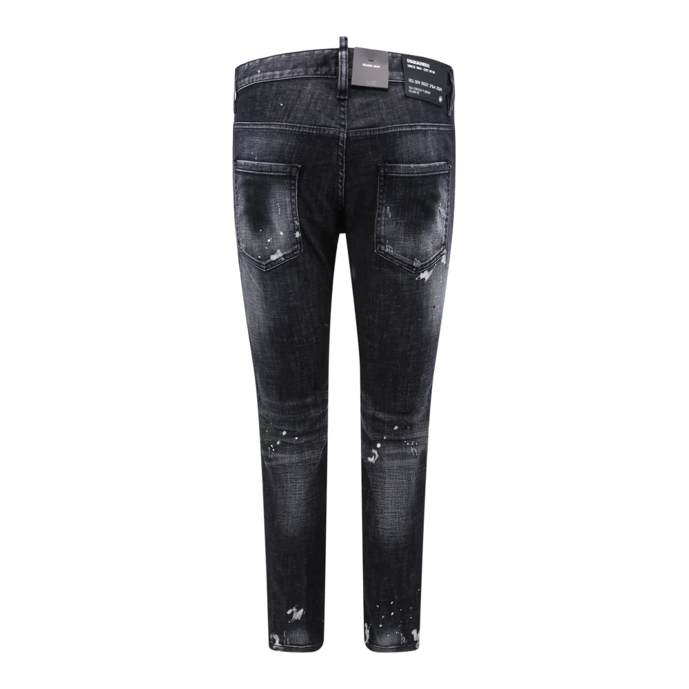 Dsquared2 Zwarte Denim Skater Jeans Black Heren