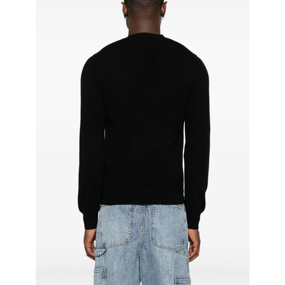 Comme des Garçons Zwarte wollen trui met hart Black Heren