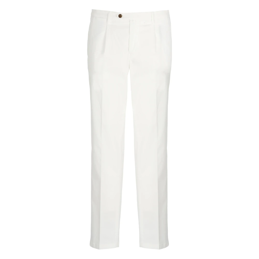 Briglia White Cotton Trousers - Male - Chinos - L - Trousers