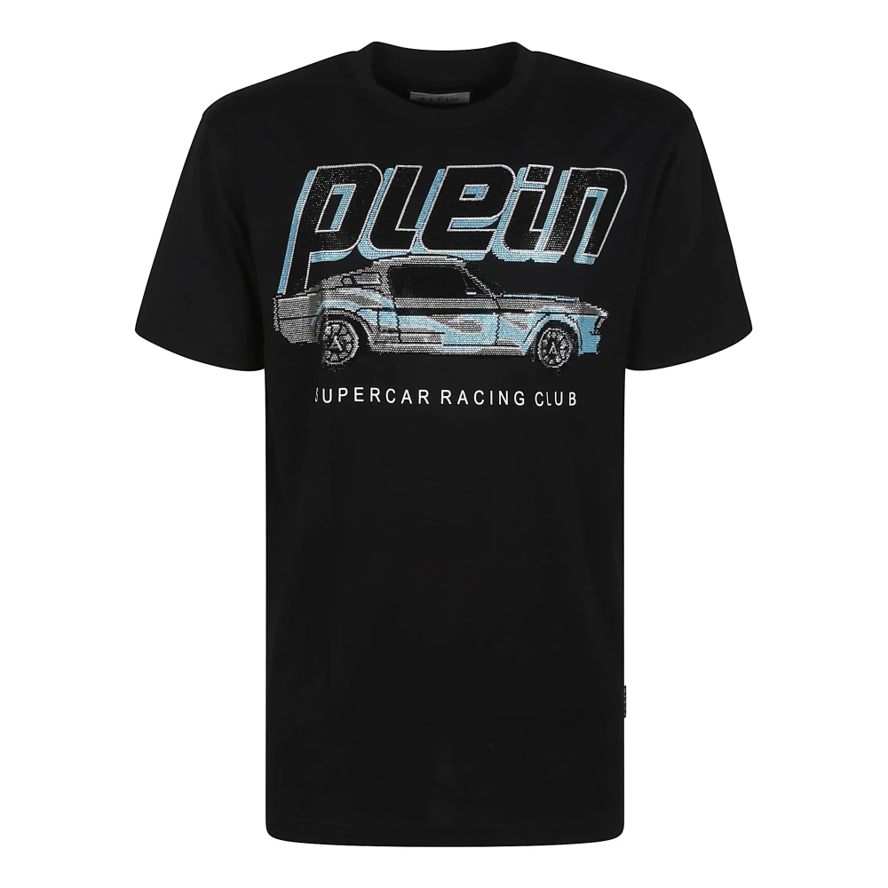 Philipp Plein Auto Race Ronde Hals T-shirt Black Heren