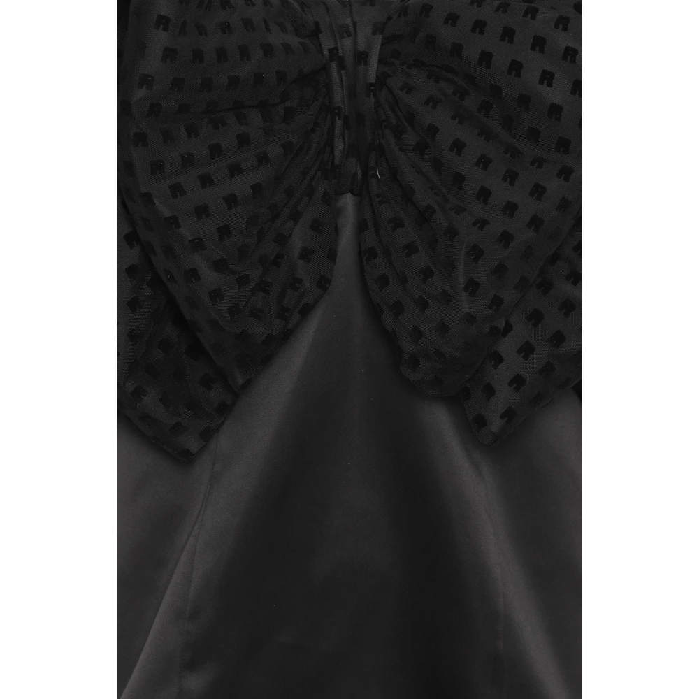 Rotate Birger Christensen Natalie Velvet Ruffle Jurk Black Dames