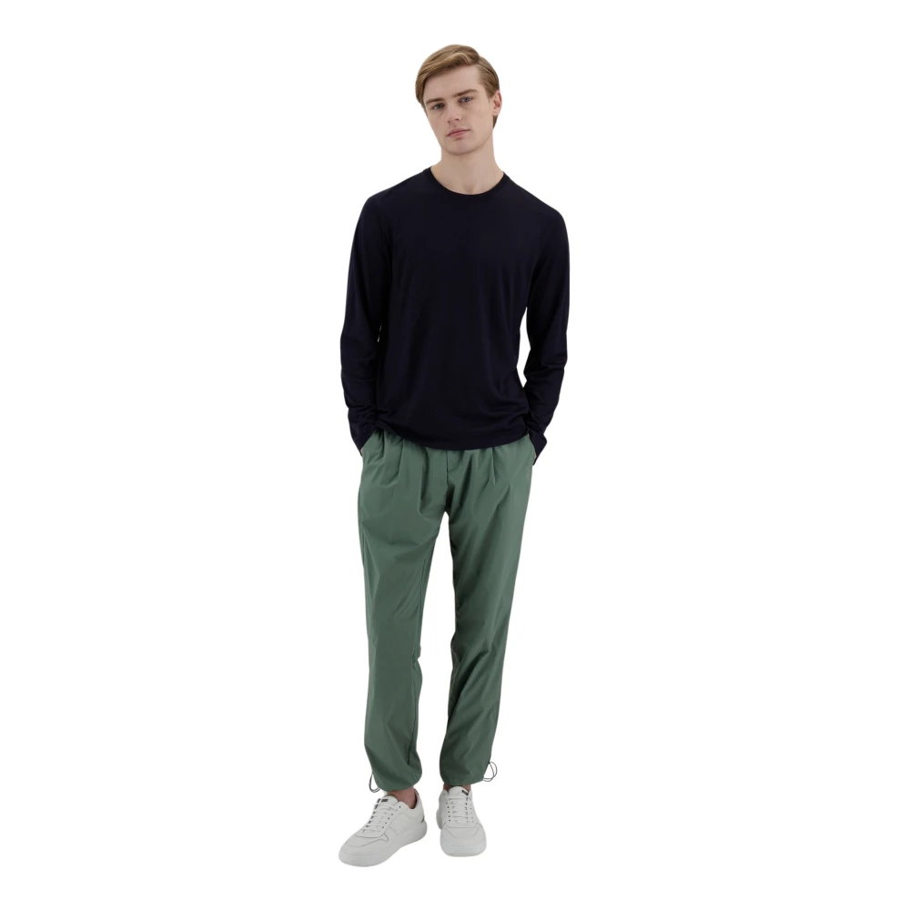 Herno Wollen Gebreide Trui met Lange Mouwen Blue Heren