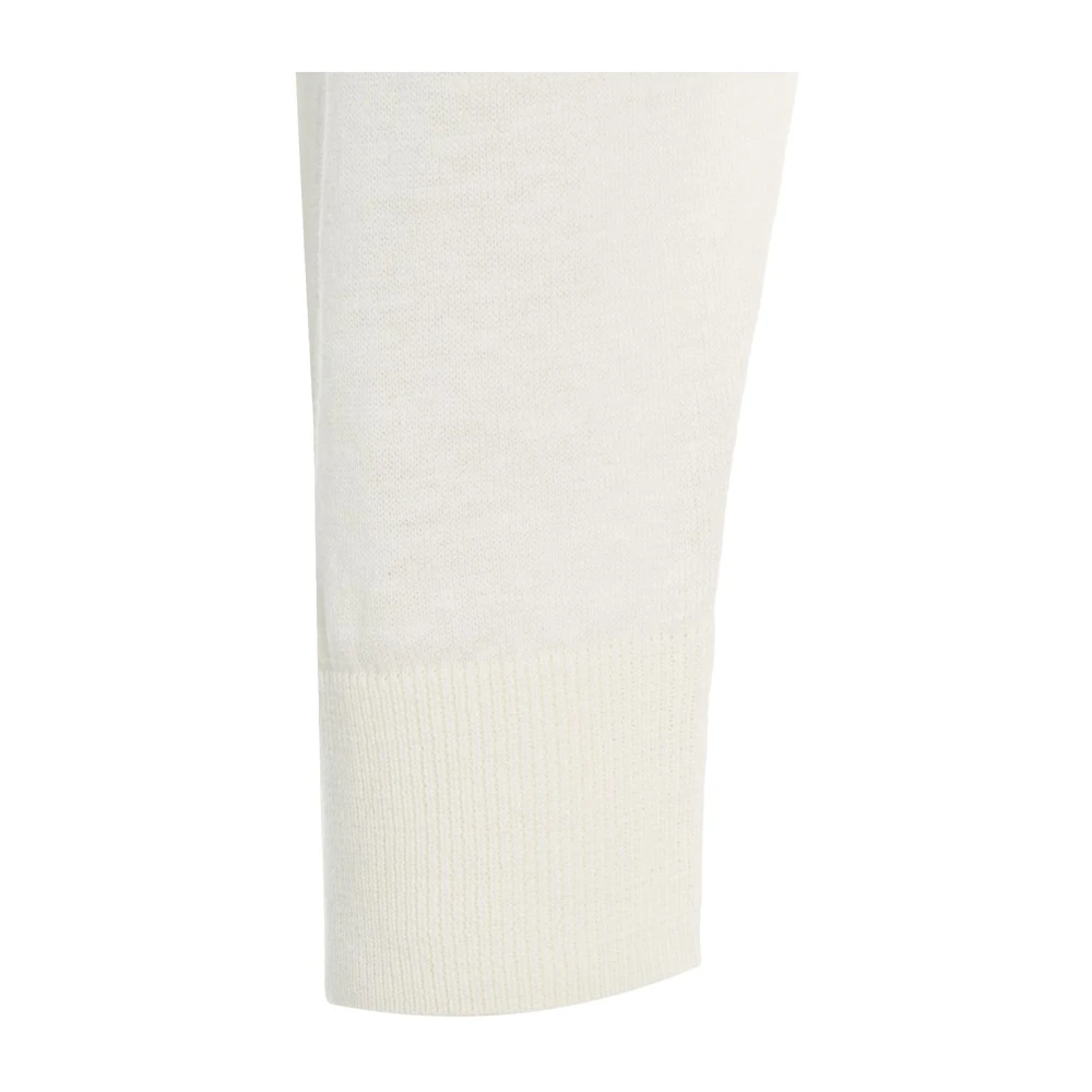 Paolo Pecora Witte Crew Neck Sweater Gebreide kleding White Heren