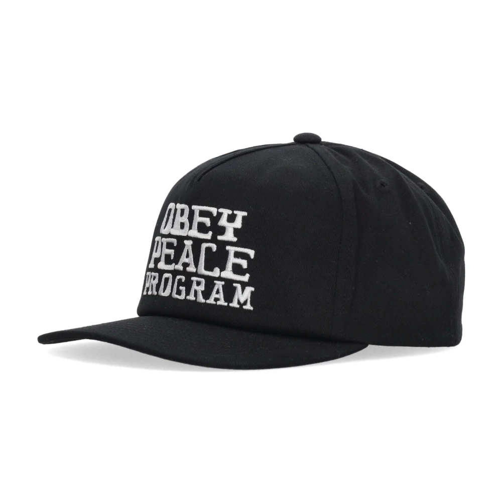 Obey Zwarte gebogen klep snapback pet Black Heren