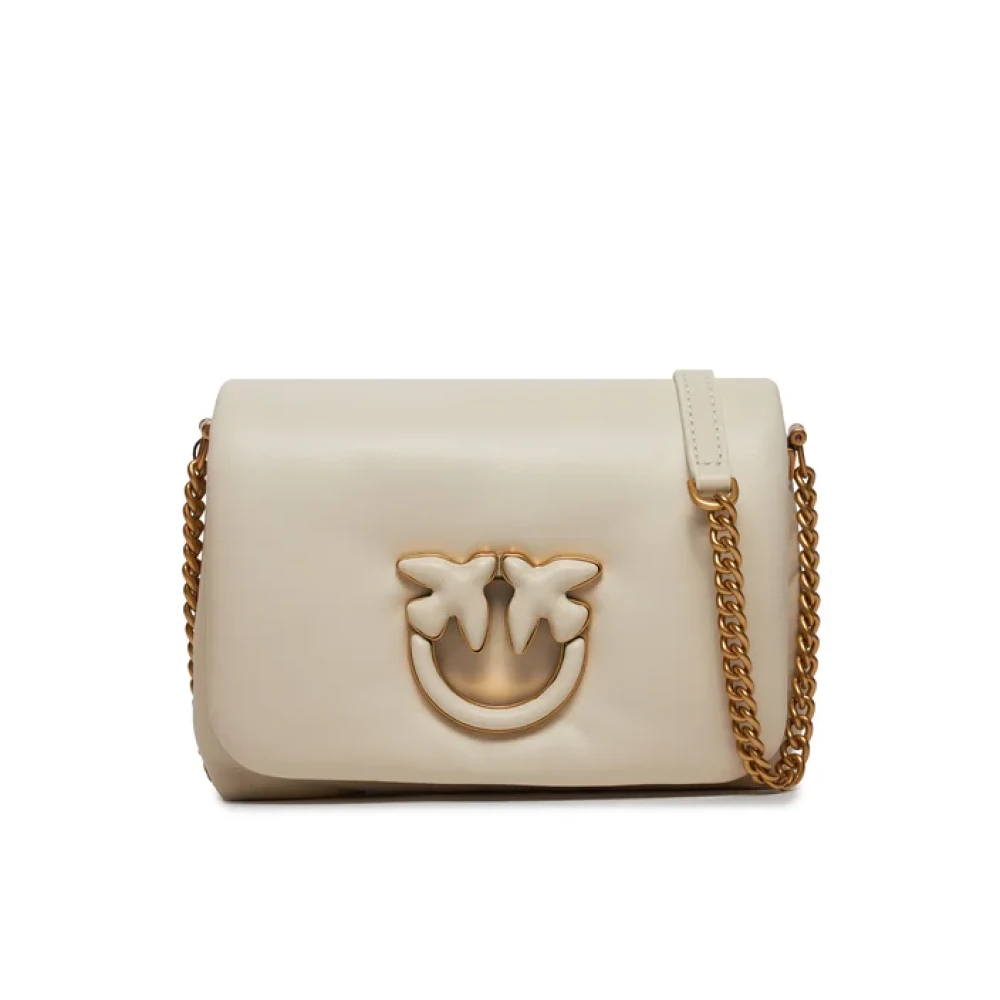 Pinko Love Birds Click Tas Wit White Dames