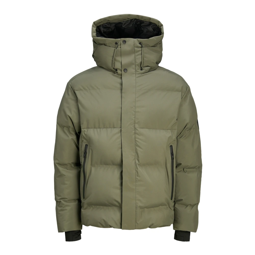 jack & jones Heren Gewatteerde Jas met Capuchon Brown Heren