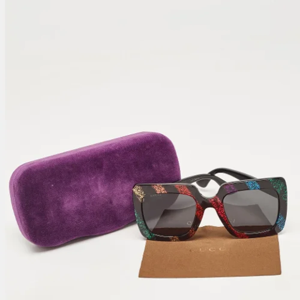 Gucci Vintage Pre-owned Acetate sunglasses Multicolor Dames