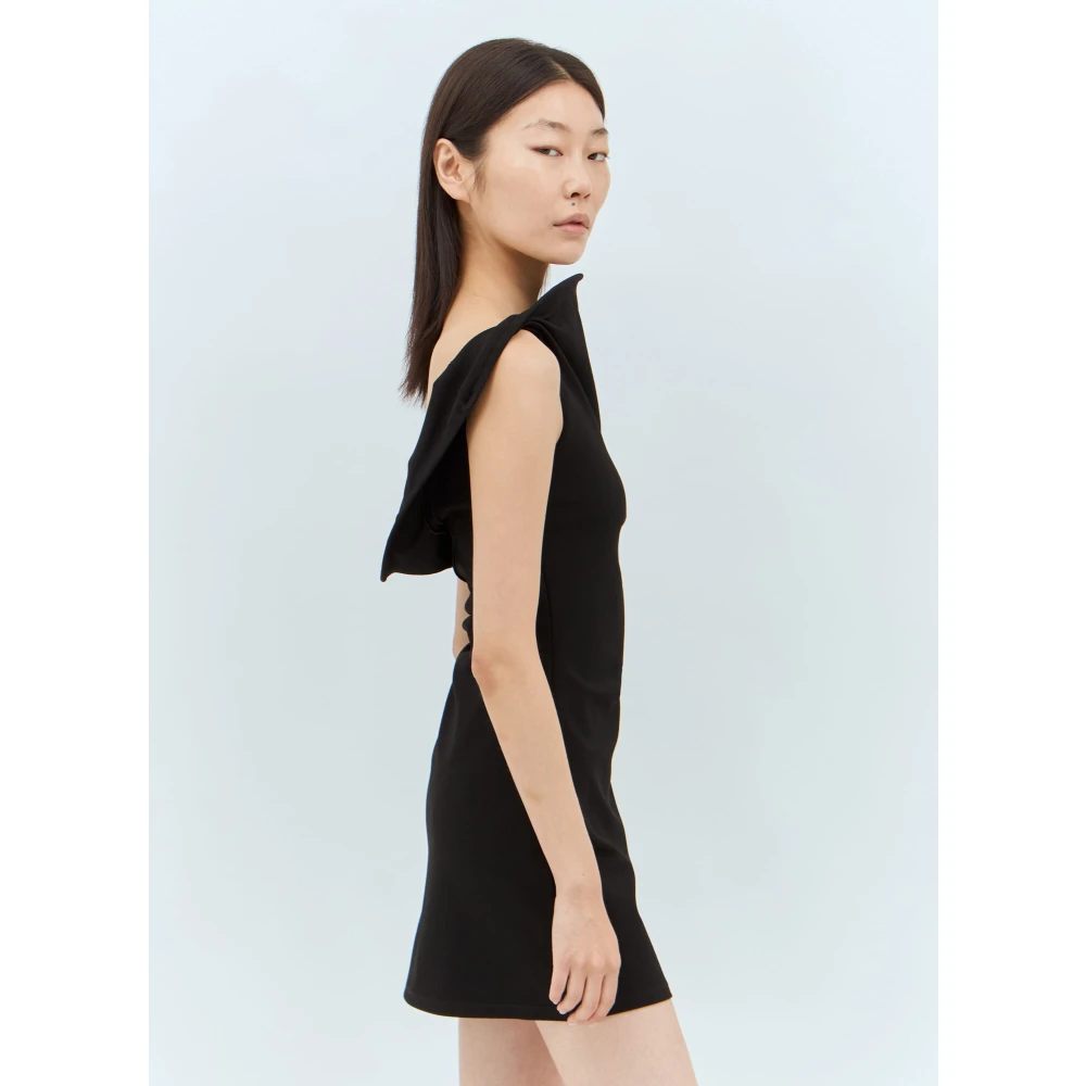 Jacquemus Bordo Mini Jurk met Bedraad Hardware Black Dames