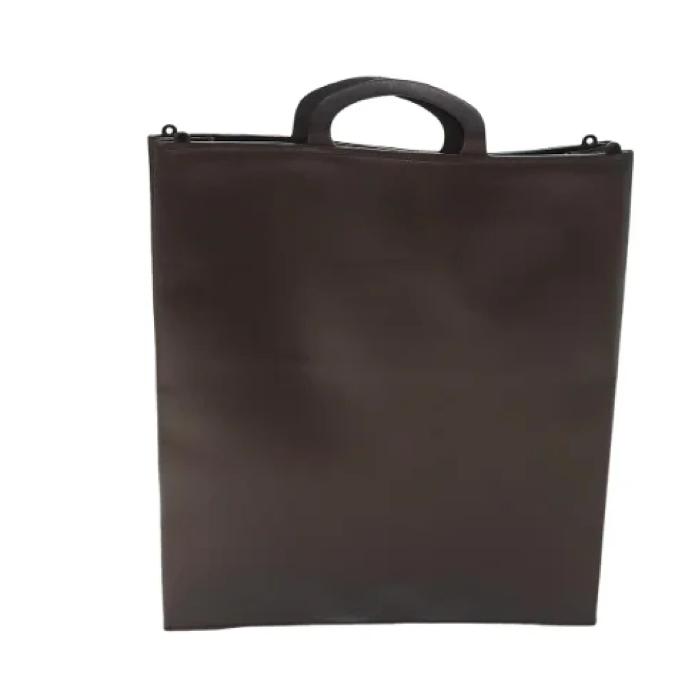 Gucci Vintage Pre-owned Leather handbags Brown Dames