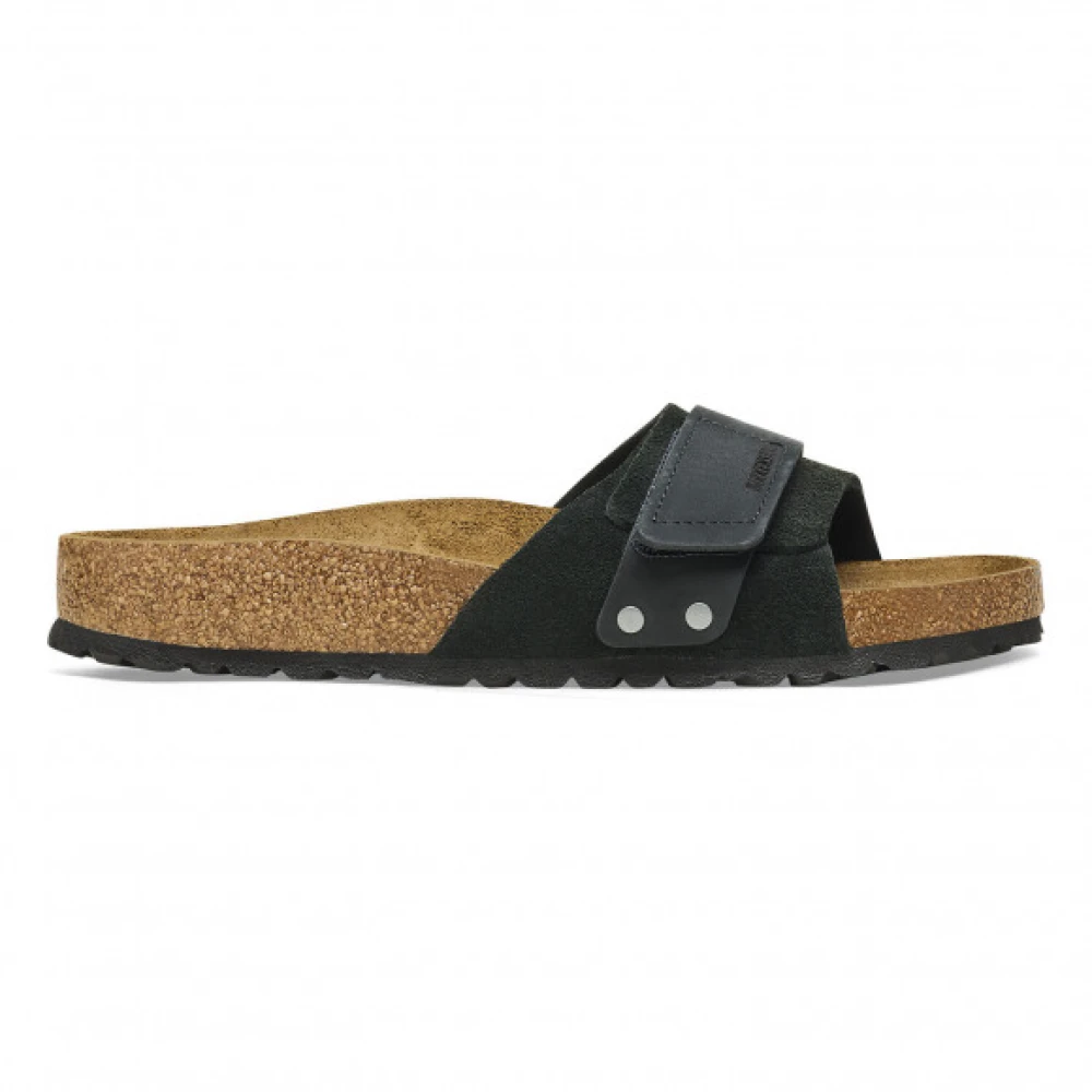 Birkenstock Women's Black Suede Leather Slide Sandal