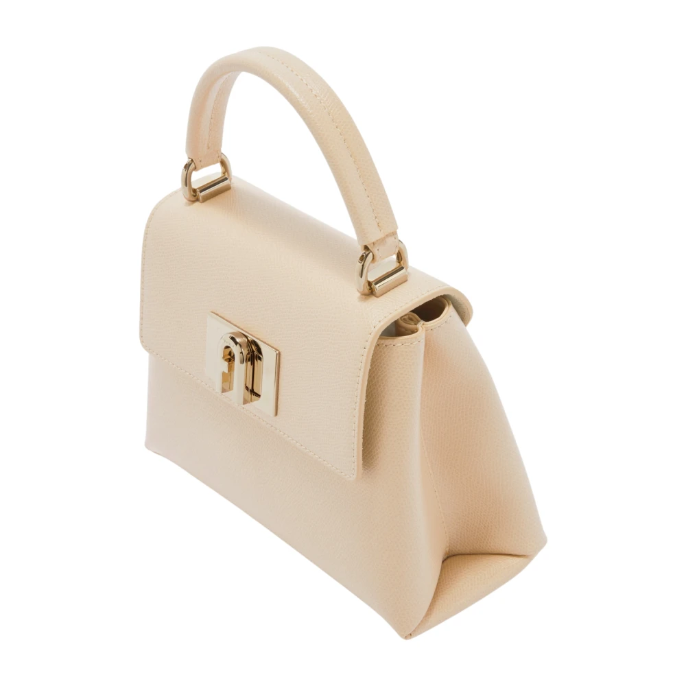 Furla Mini Top Handvat Tas Ballerina Stijl Beige Dames