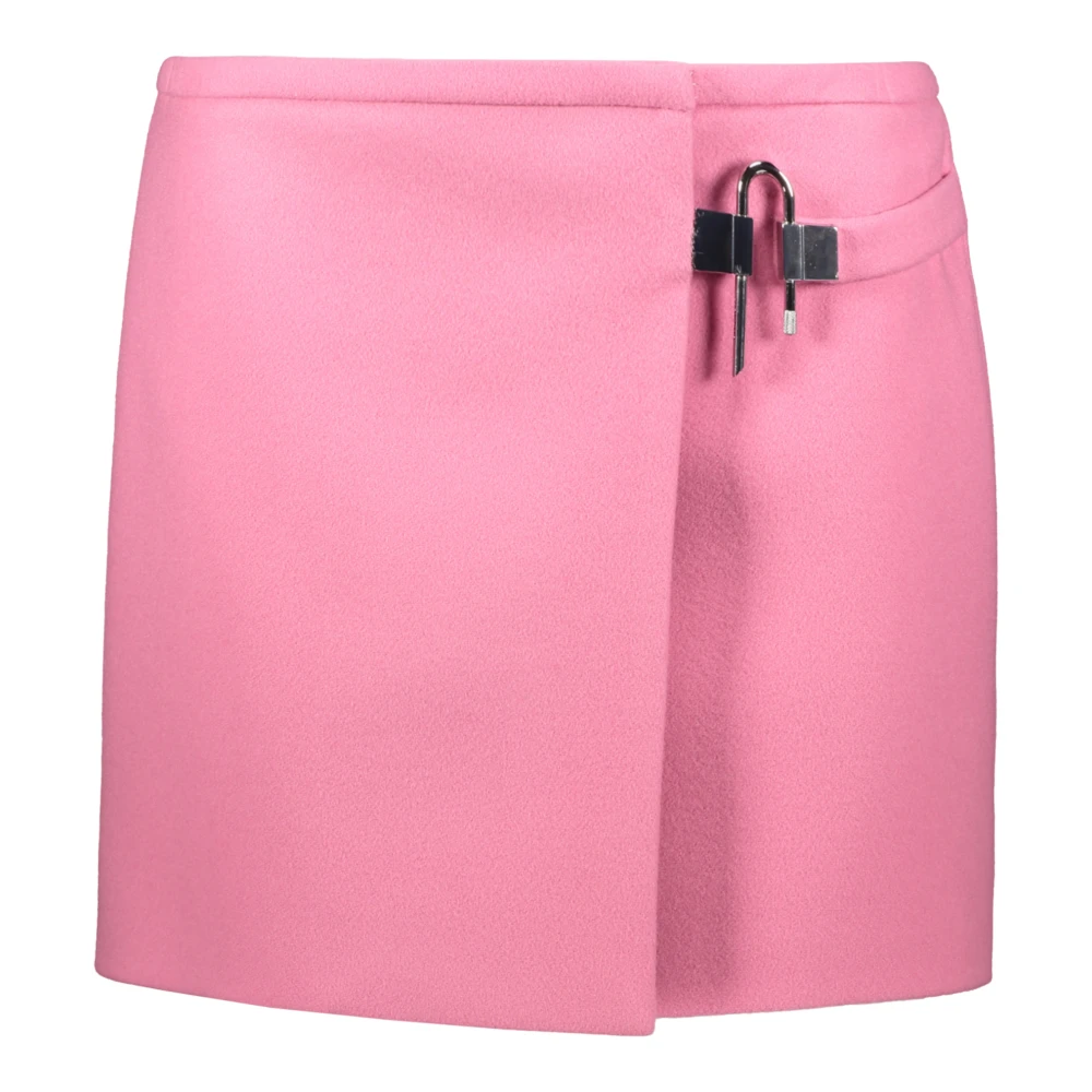 Givenchy U-Lock Mini Rok met Overslag Pink Dames