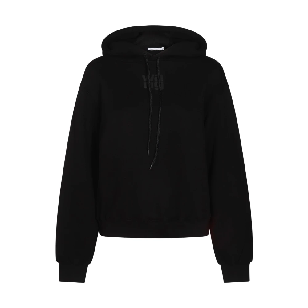Alexander wang Zwarte Katoenen Sweatshirt met Logo Black Dames